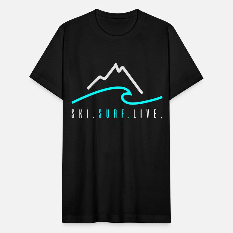 Womens Ski Surf Live V Neck T Shirt