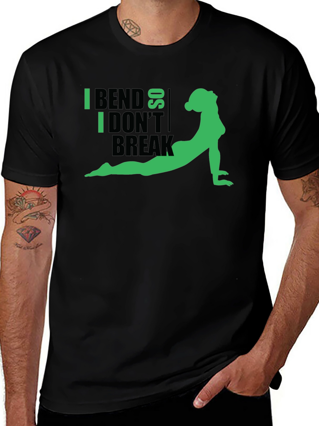 I Bend So I Dont Break Yoga Graphic Tee
