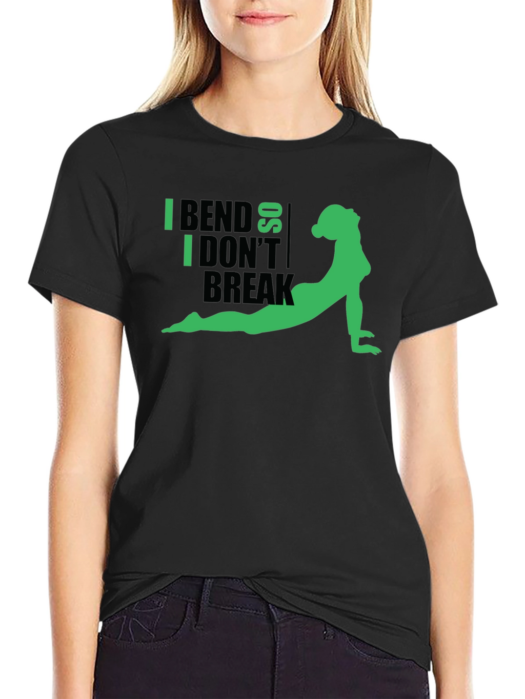 I Bend So I Dont Break Yoga Graphic Tee