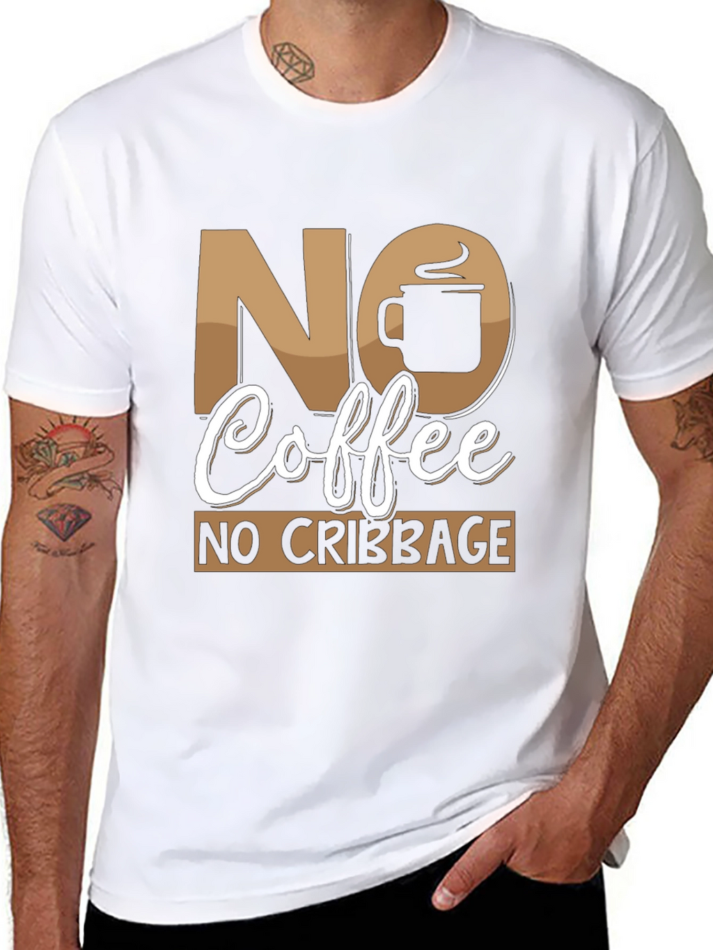 No Coffee No Cribbage Funny T-Shirt