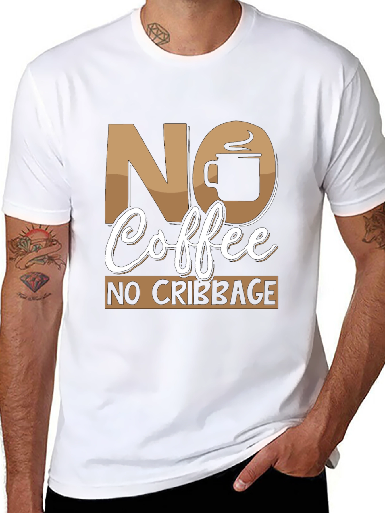No Coffee No Cribbage Funny T-Shirt