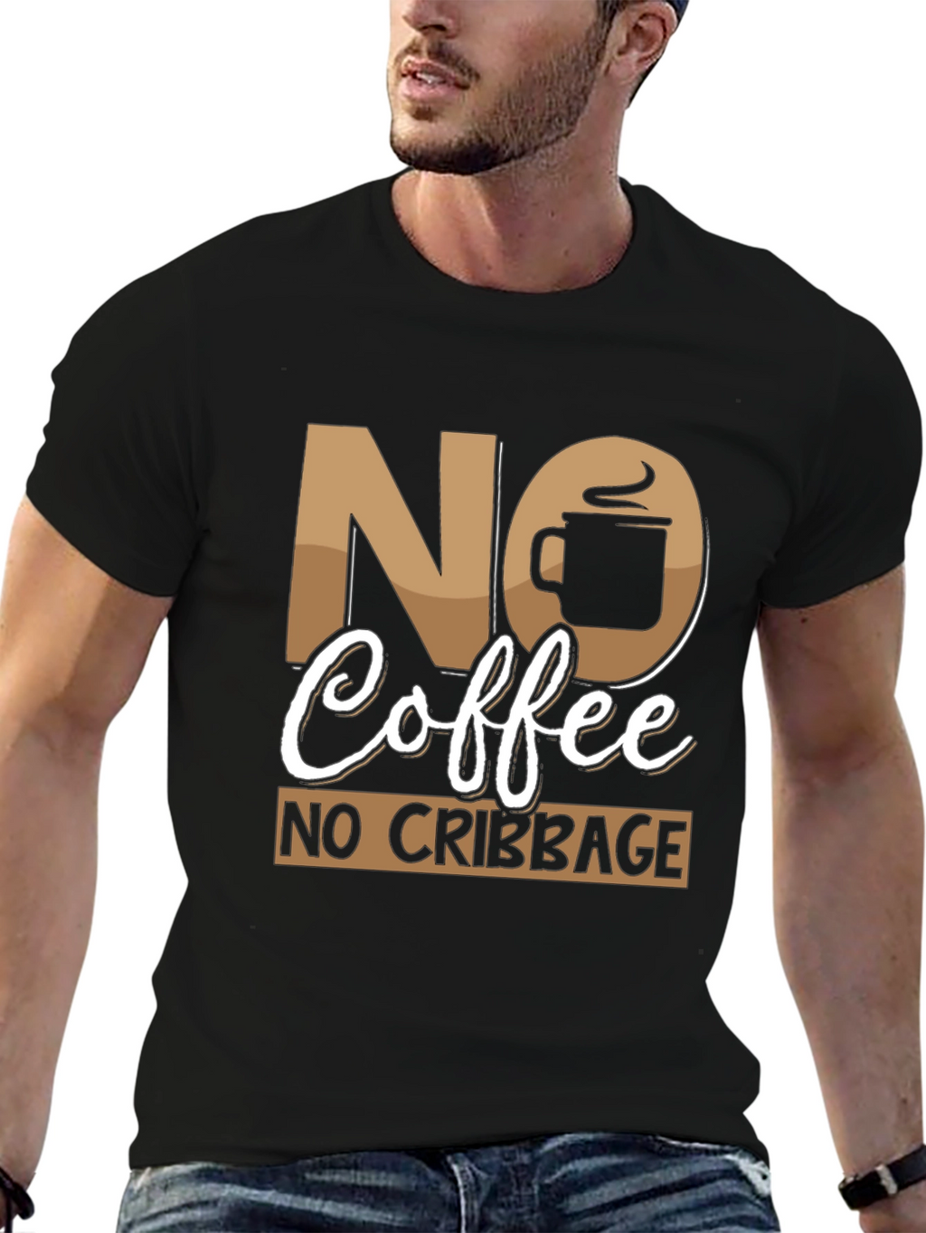 No Coffee No Cribbage Funny T-Shirt