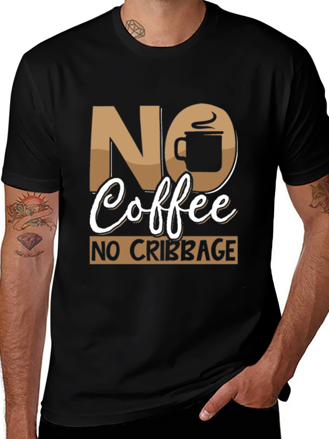 No Coffee No Cribbage Funny T-Shirt