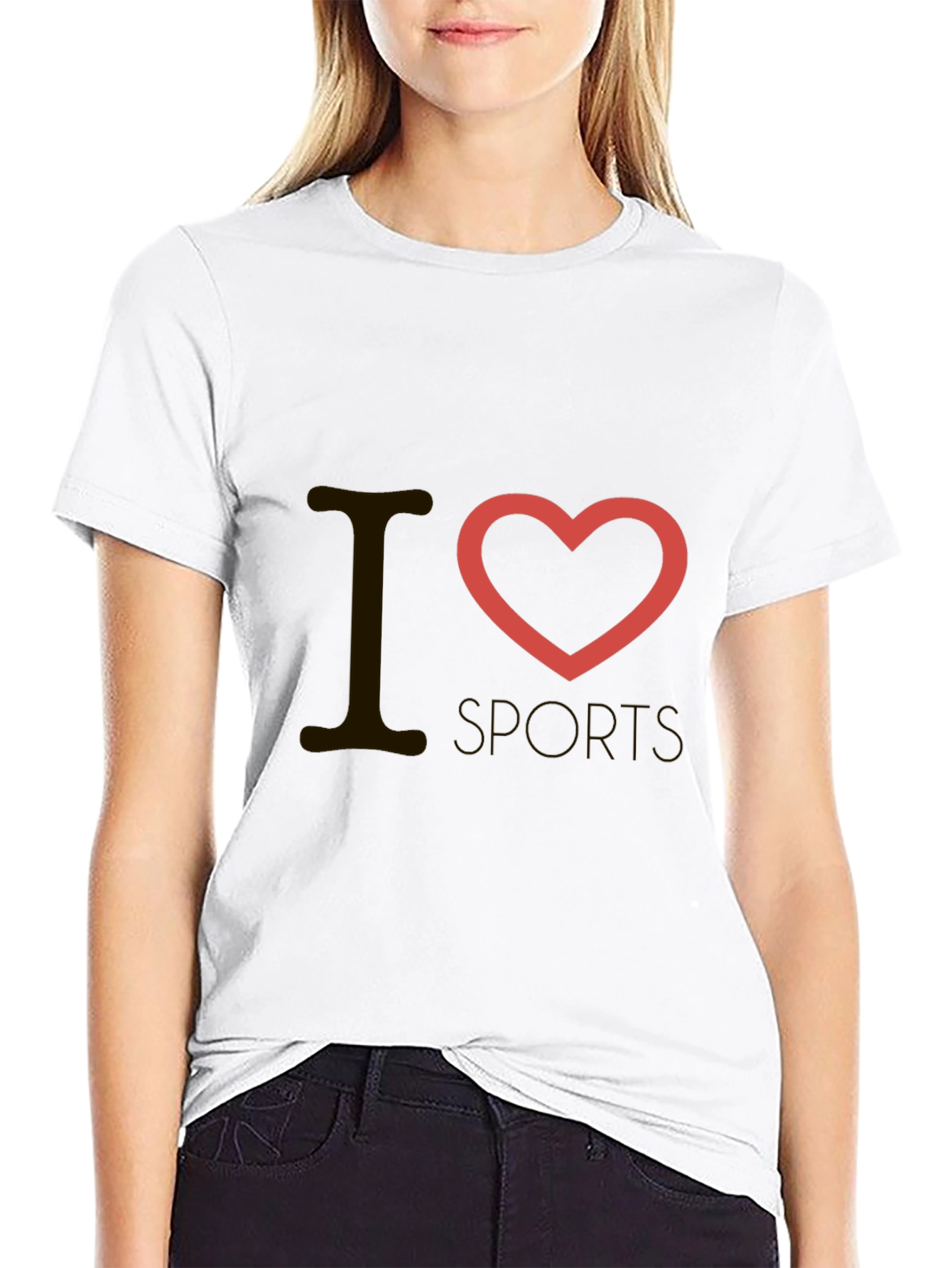 I Heart Sports Black T-Shirt