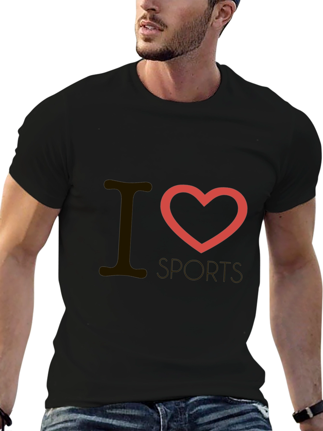 I Heart Sports Black T-Shirt