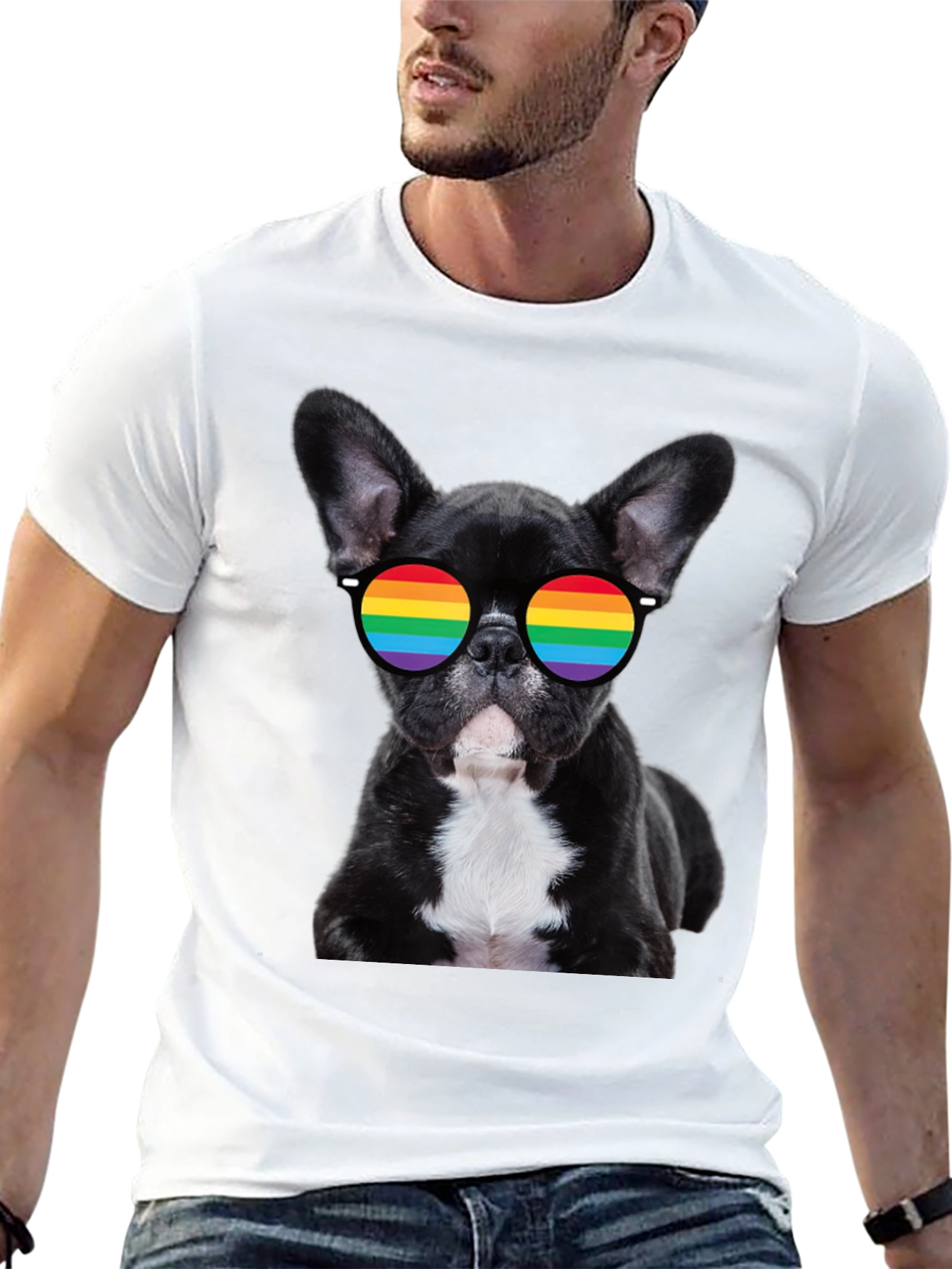 Rainbow Pride Dog T-Shirt – Cute LGBTQ+ Dog Lover Tee
