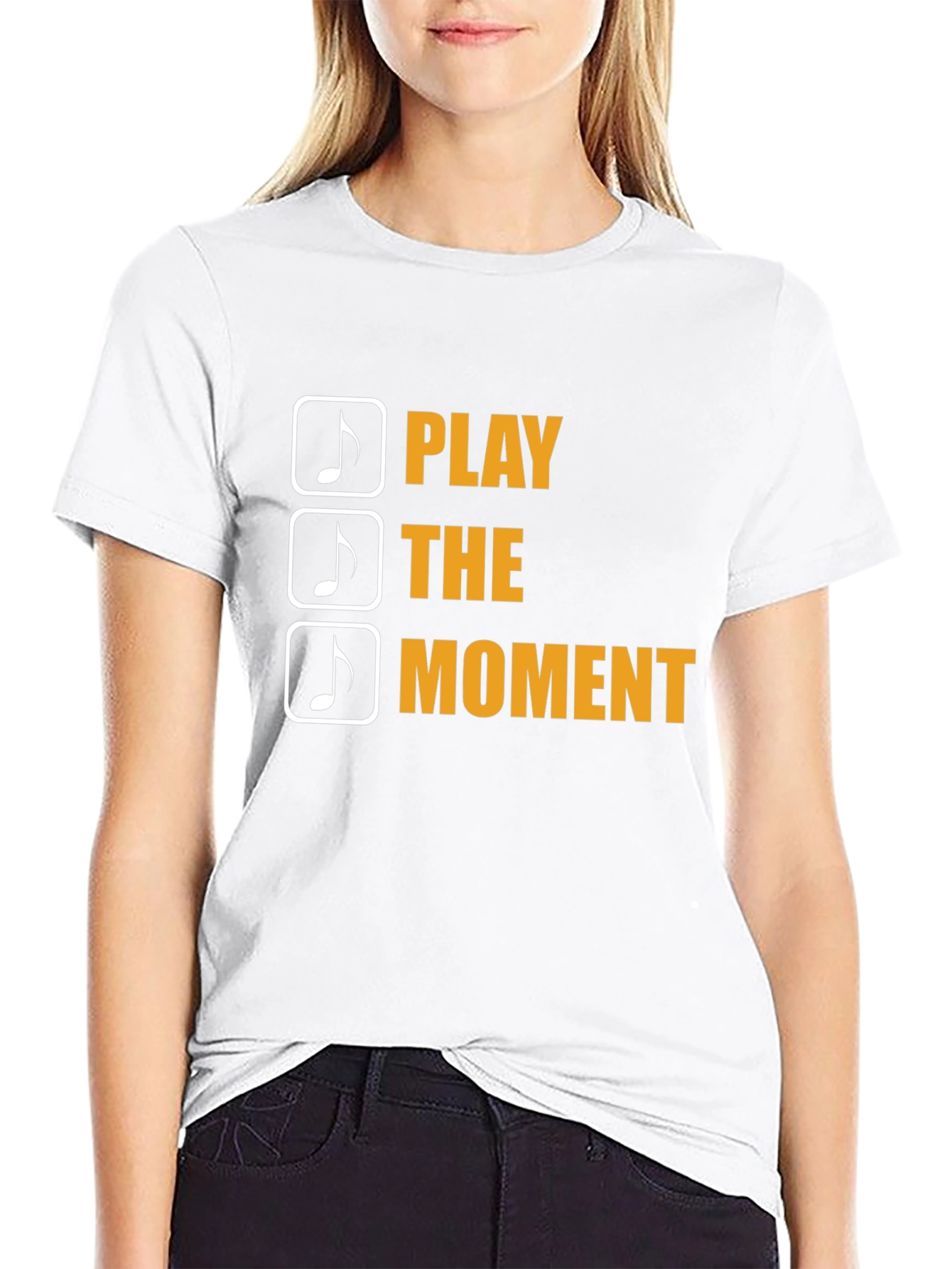 Play the Moment Graphic Tee - Musicians Black Cotton T-Shirt