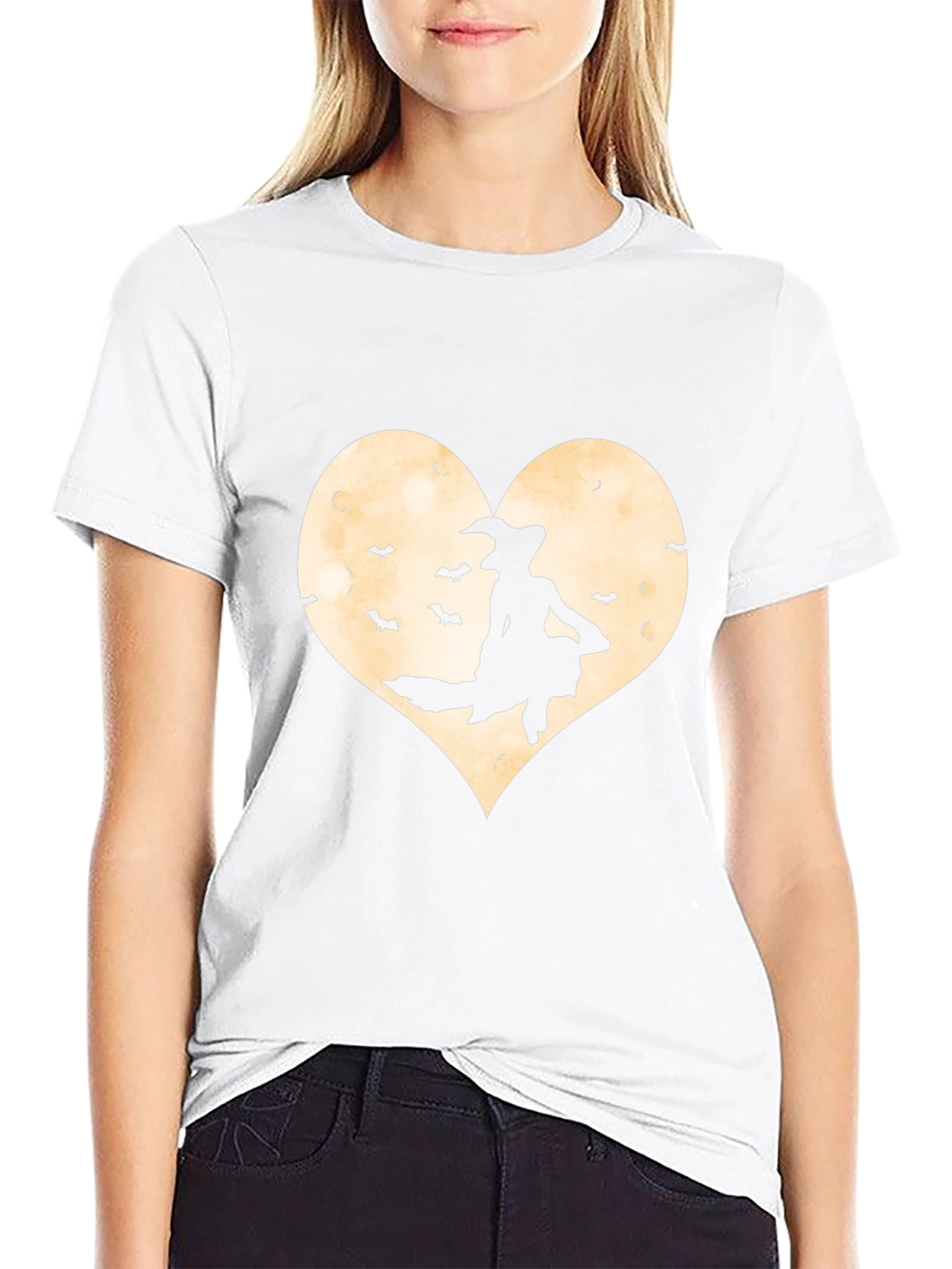 Witch Heart Graphic Tee - Halloween Shirt