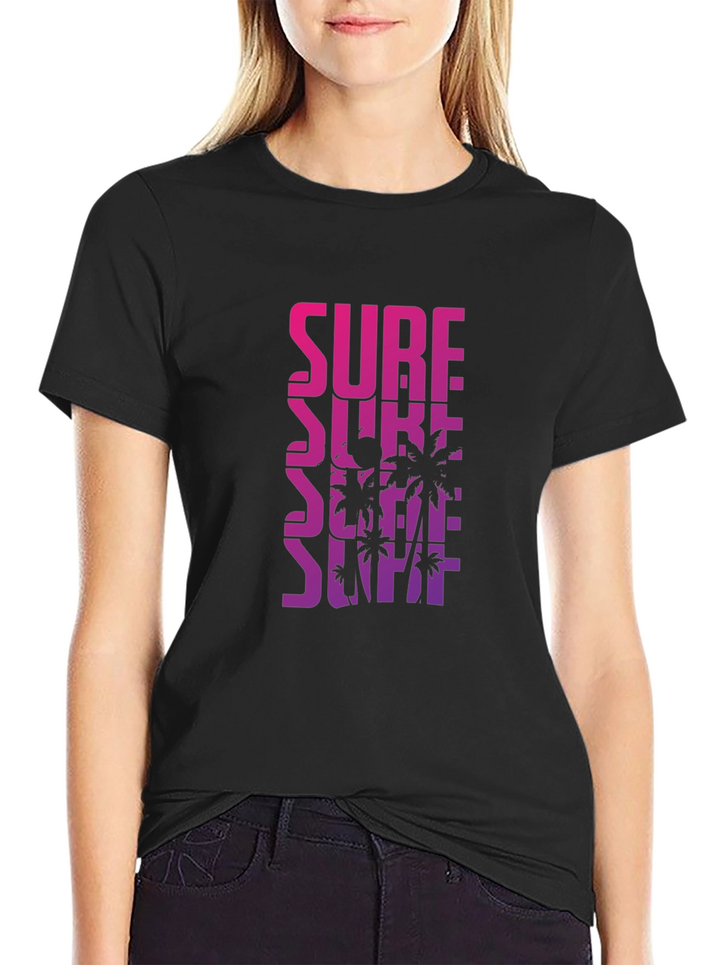 Surf Palm Tee - Gradient Design