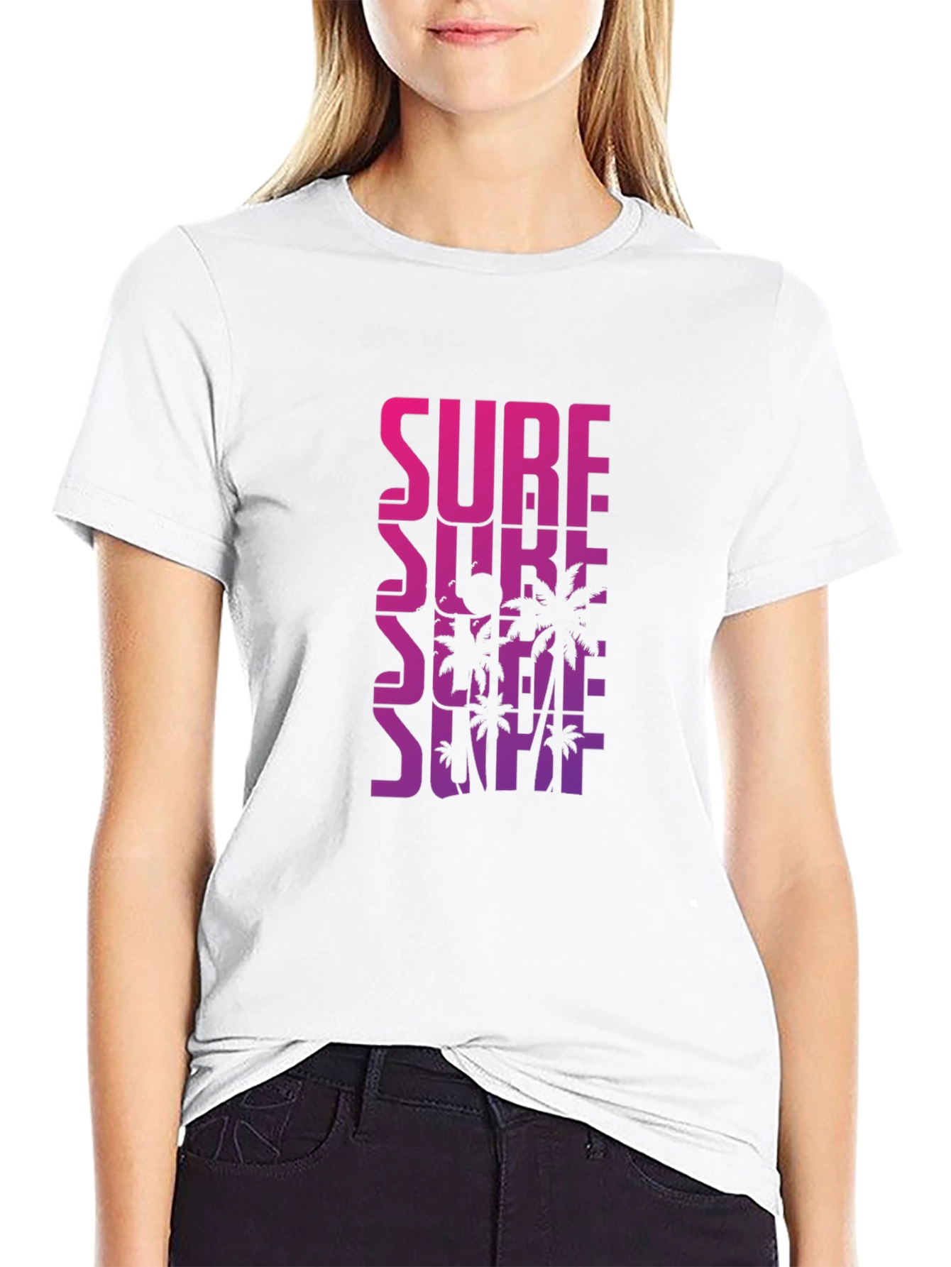 Surf Palm Tee - Gradient Design