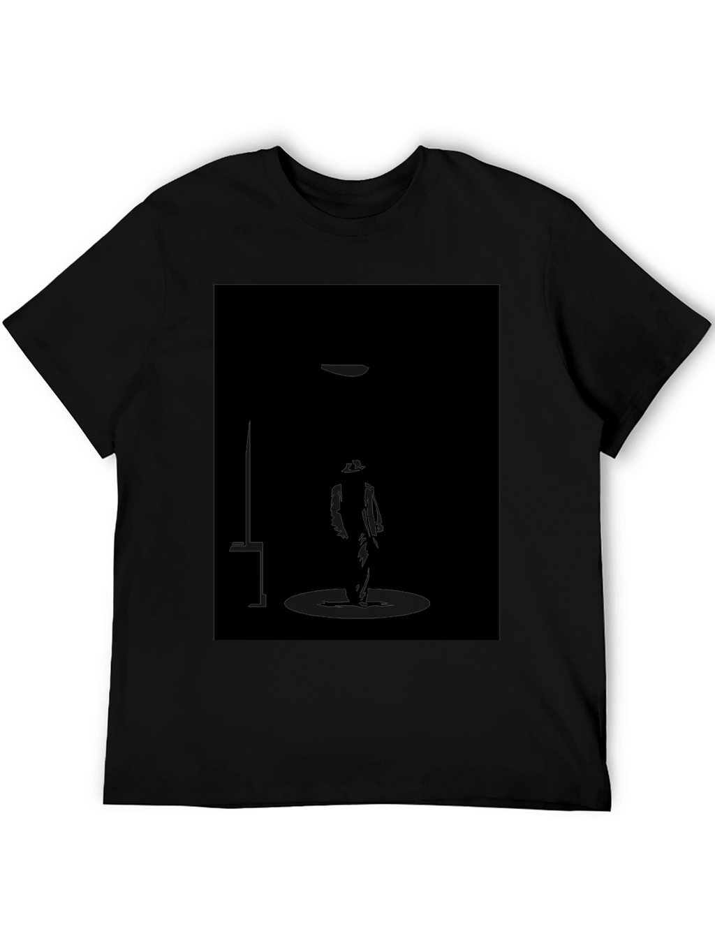 Silhouette Spotlight Graphic Black T-Shirt