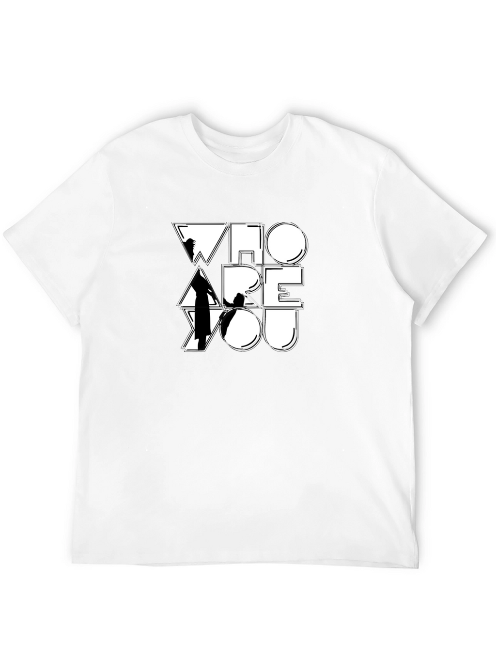 Who Are You Graphic Print Black T-Shirt