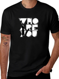 Who Are You Graphic Print Black T-Shirt