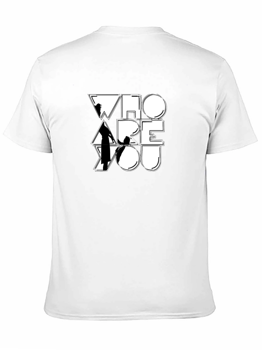Who Are You Graphic Print Black T-Shirt