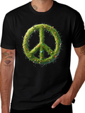 Nature Peace Sign Black Graphic Tee