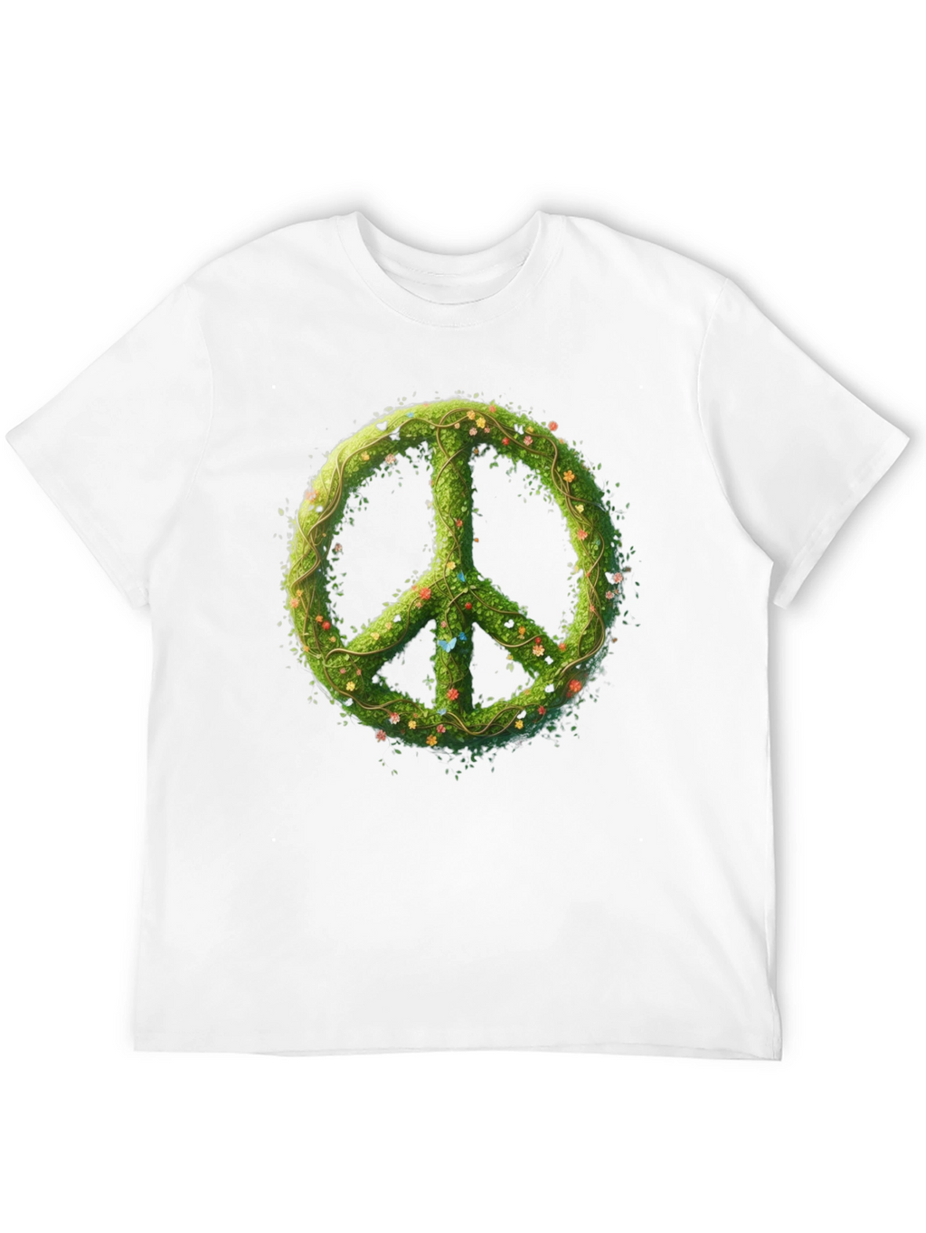 Nature Peace Sign Black Graphic Tee