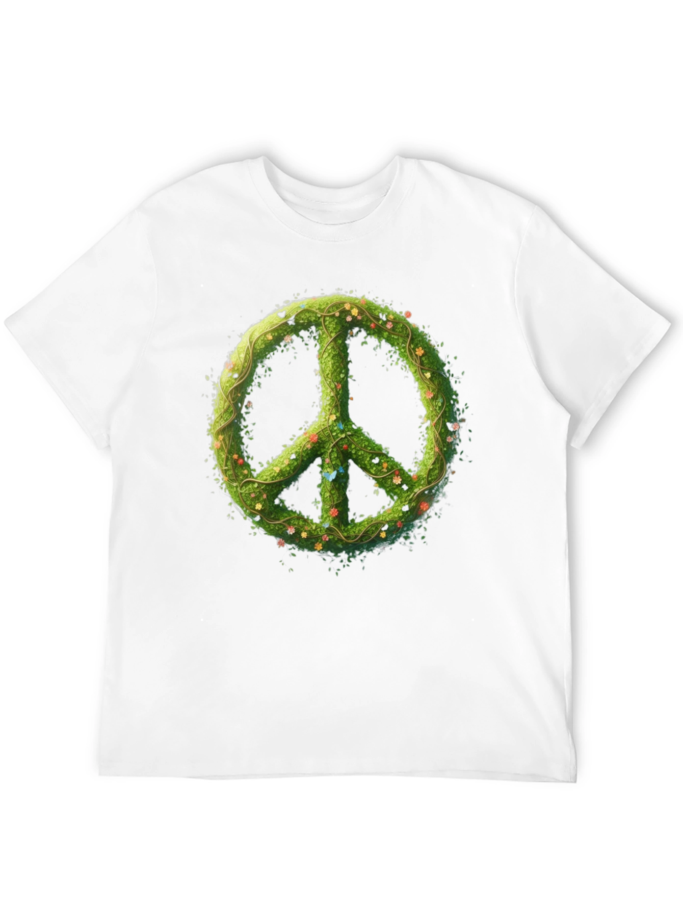 Nature Peace Sign Black Graphic Tee