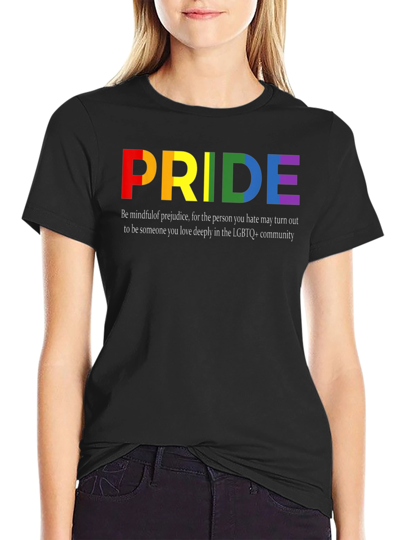 LGBTQ+ Pride T-Shirt - Rainbow Pride Design