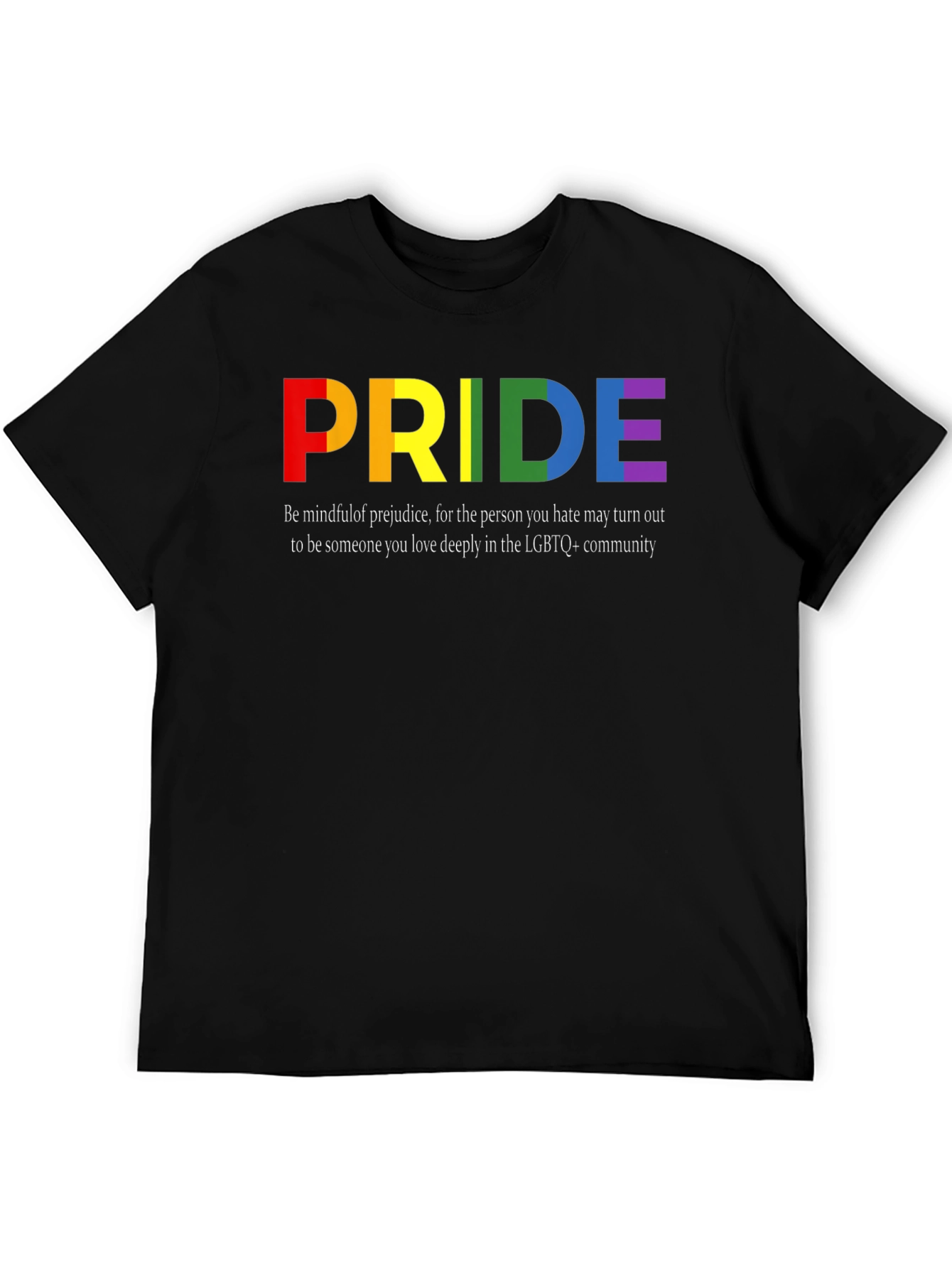 LGBTQ+ Pride T-Shirt - Rainbow Pride Design