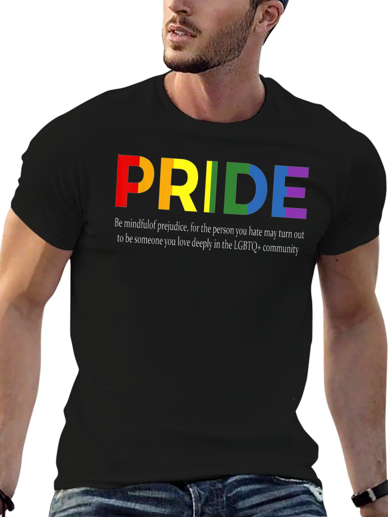 LGBTQ+ Pride T-Shirt - Rainbow Pride Design