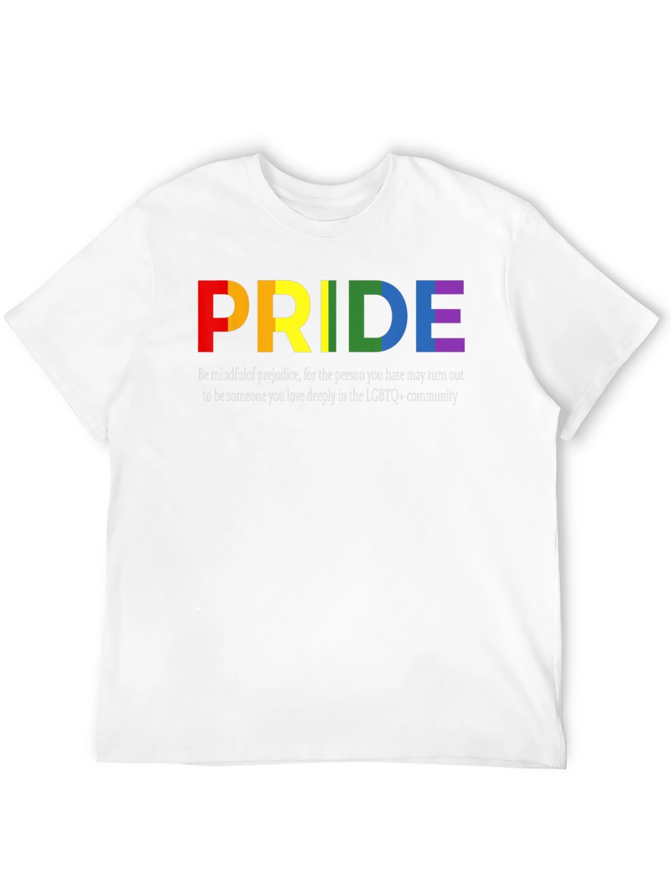 LGBTQ+ Pride T-Shirt - Rainbow Pride Design