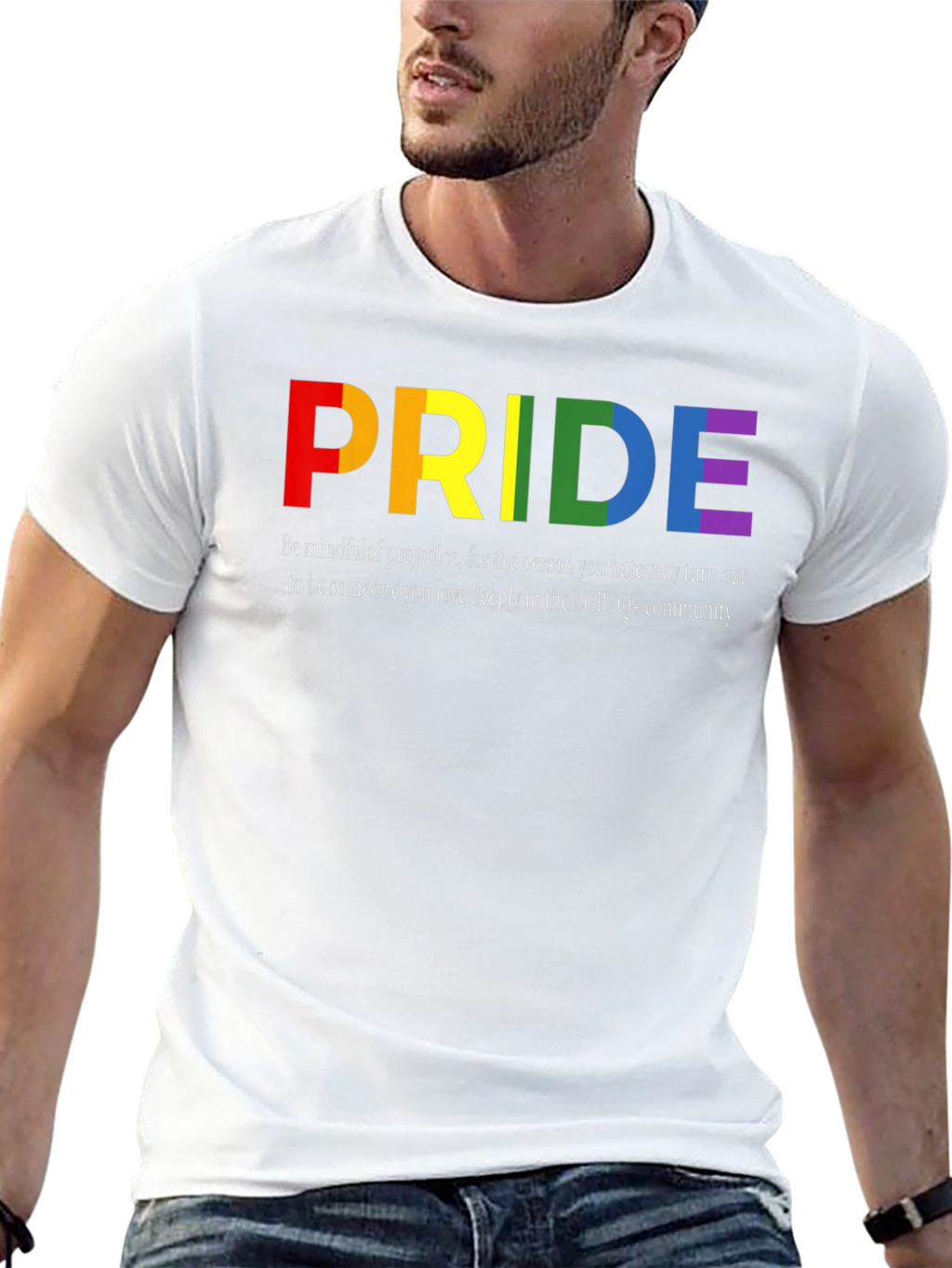 LGBTQ+ Pride T-Shirt - Rainbow Pride Design