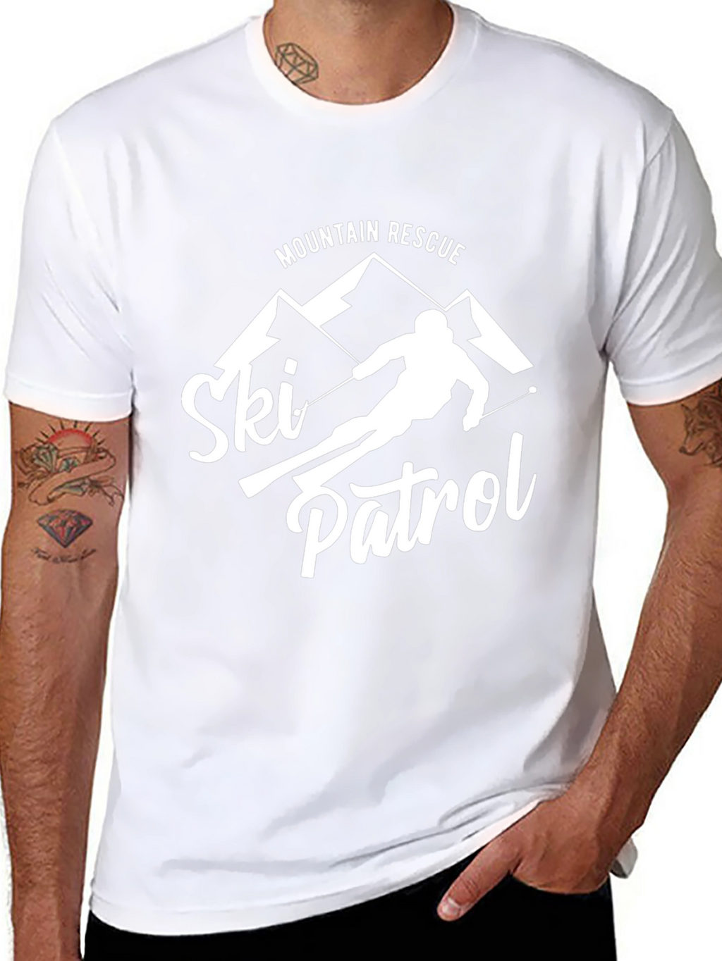 Mountain Rescue Ski Patrol Graphic T-Shirt