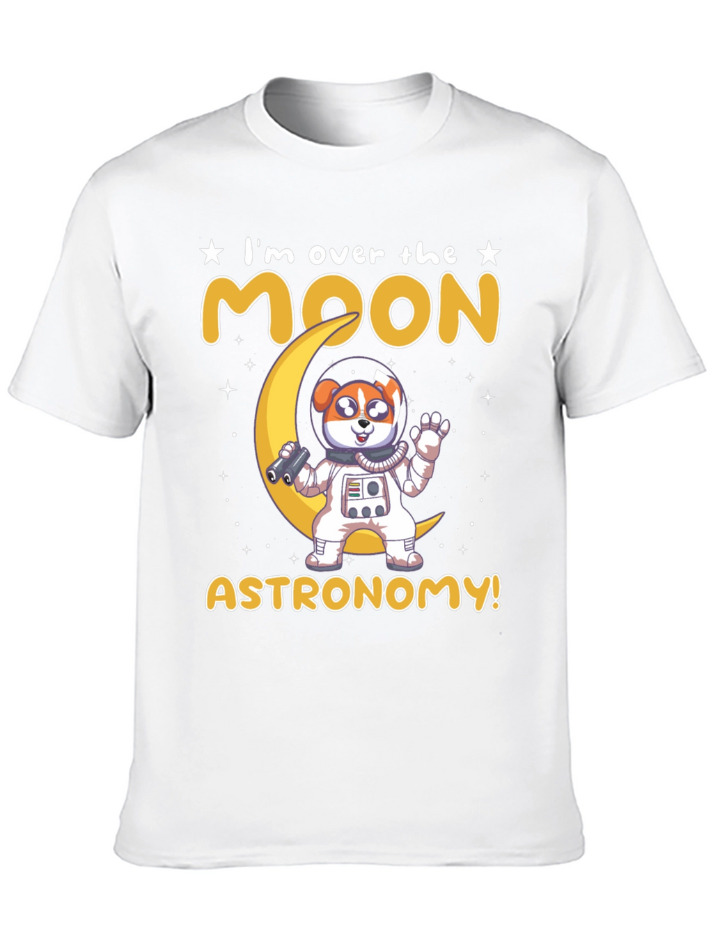 Over The Moon Astronomy Dog Astronaut T-Shirt