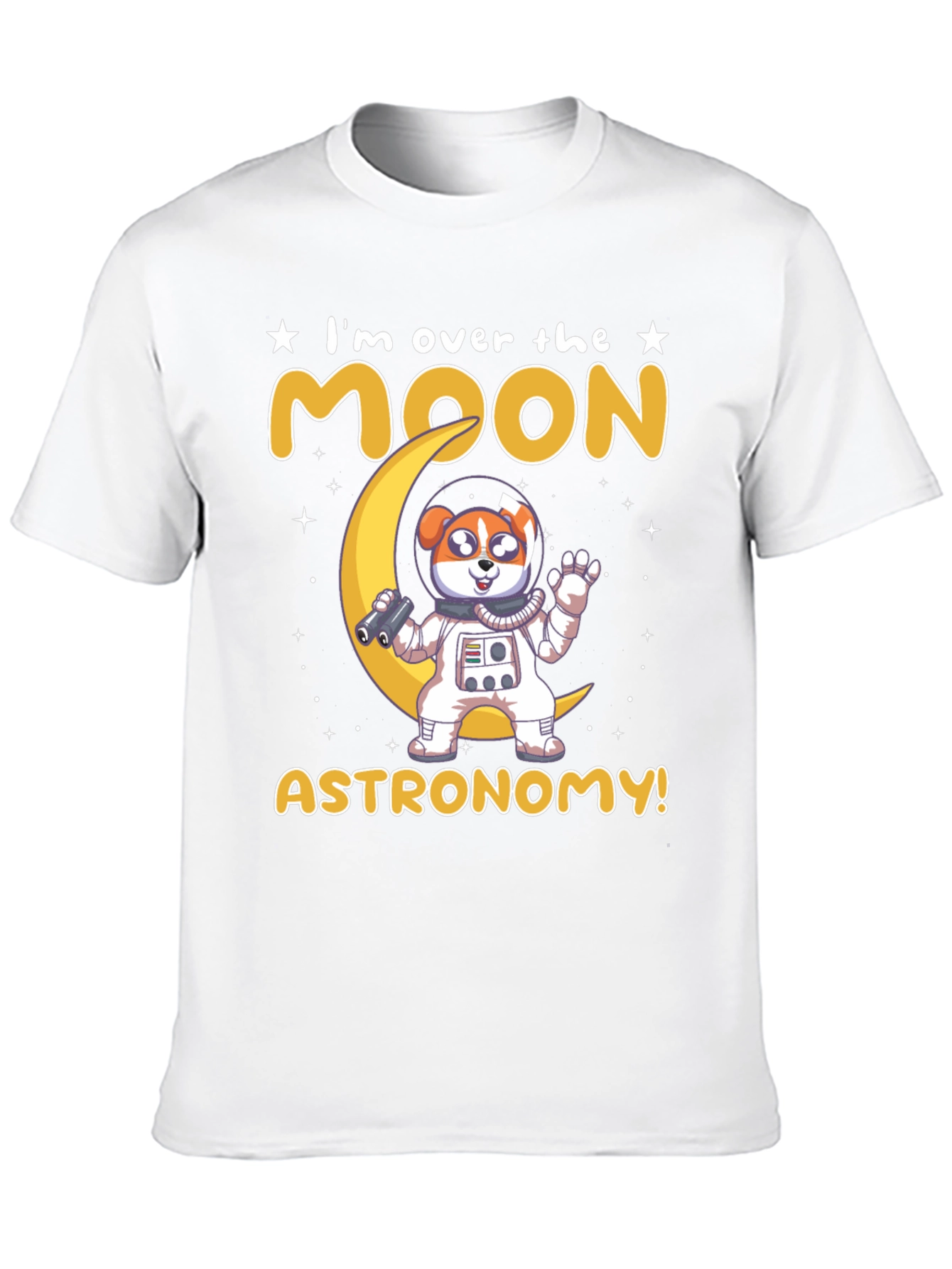 Over The Moon Astronomy Dog Astronaut T-Shirt