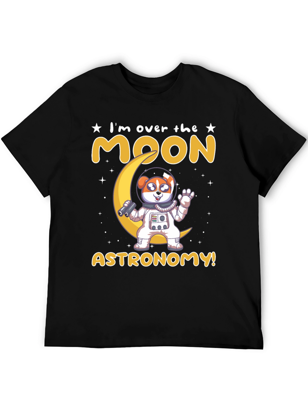 Over The Moon Astronomy Dog Astronaut T-Shirt