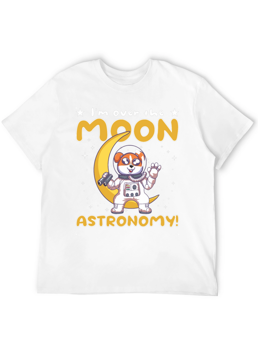 Over The Moon Astronomy Dog Astronaut T-Shirt