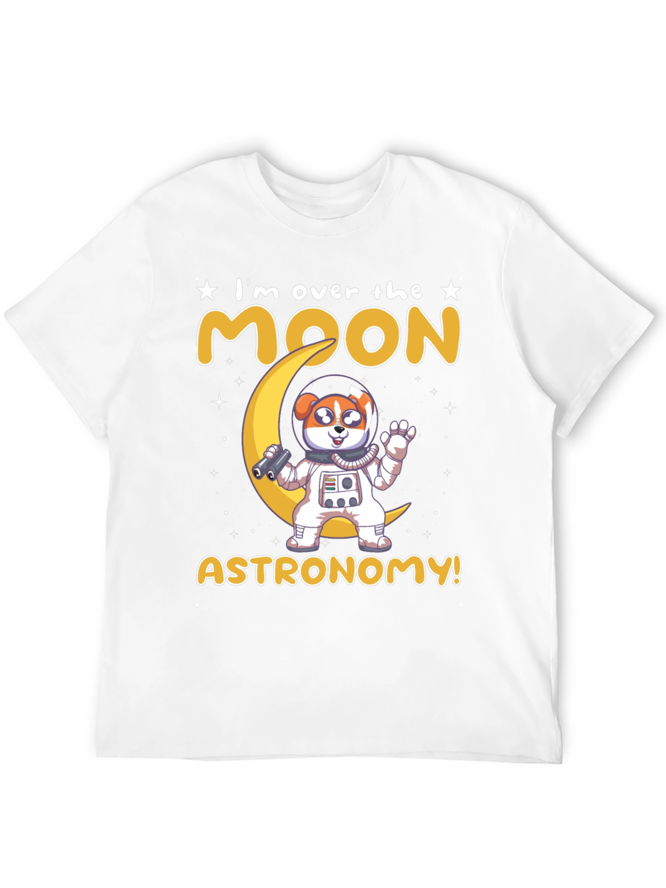 Over The Moon Astronomy Dog Astronaut T-Shirt