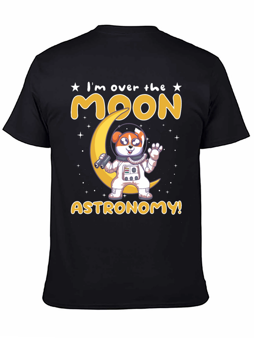 Over The Moon Astronomy Dog Astronaut T-Shirt