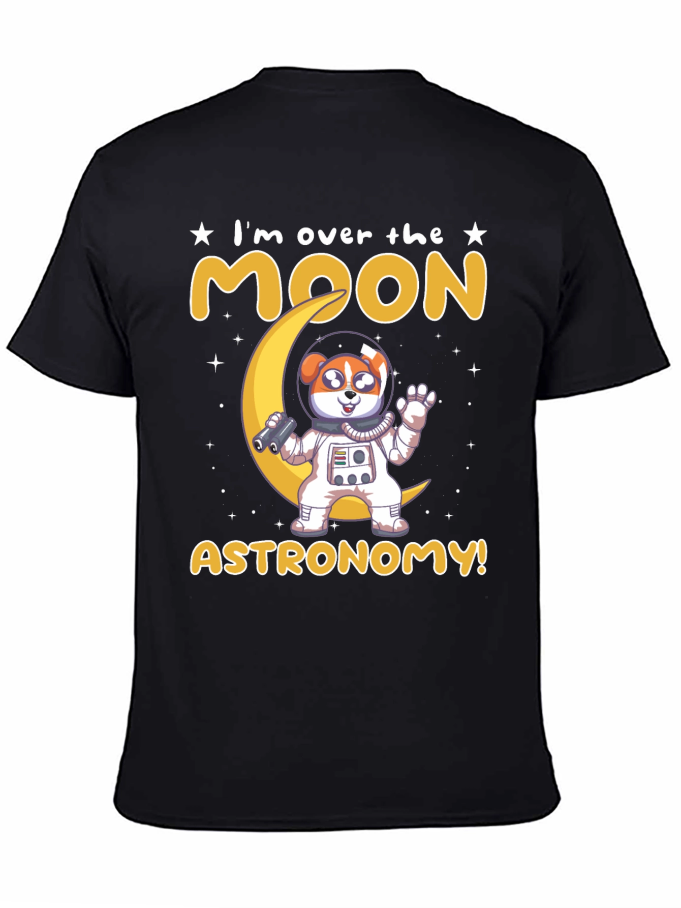 Over The Moon Astronomy Dog Astronaut T-Shirt