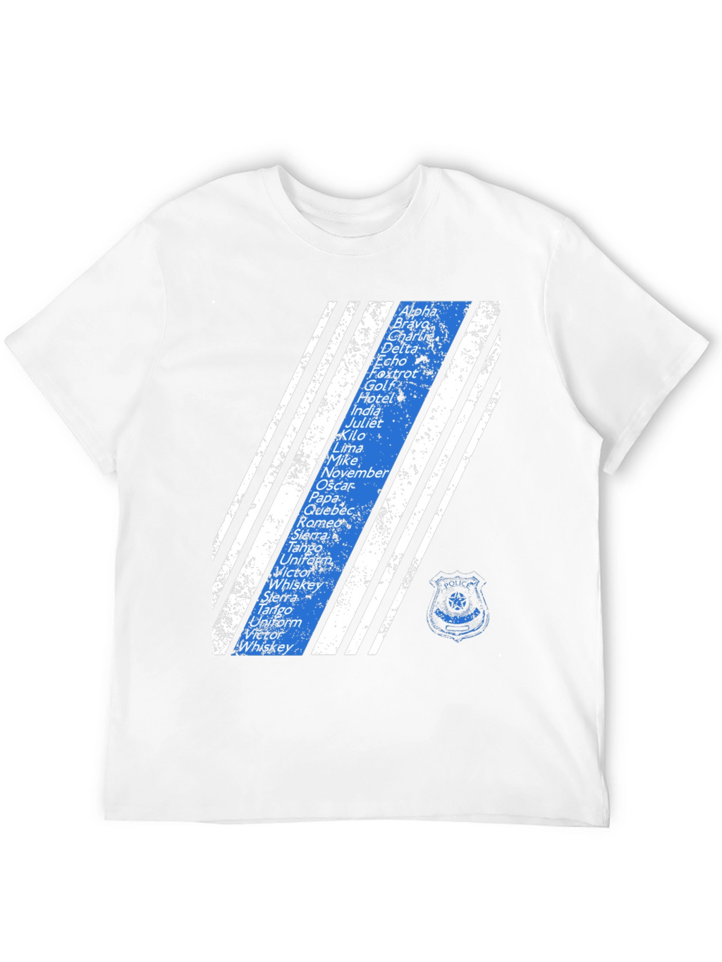 Police Alphabet Thin Blue Line T-Shirt