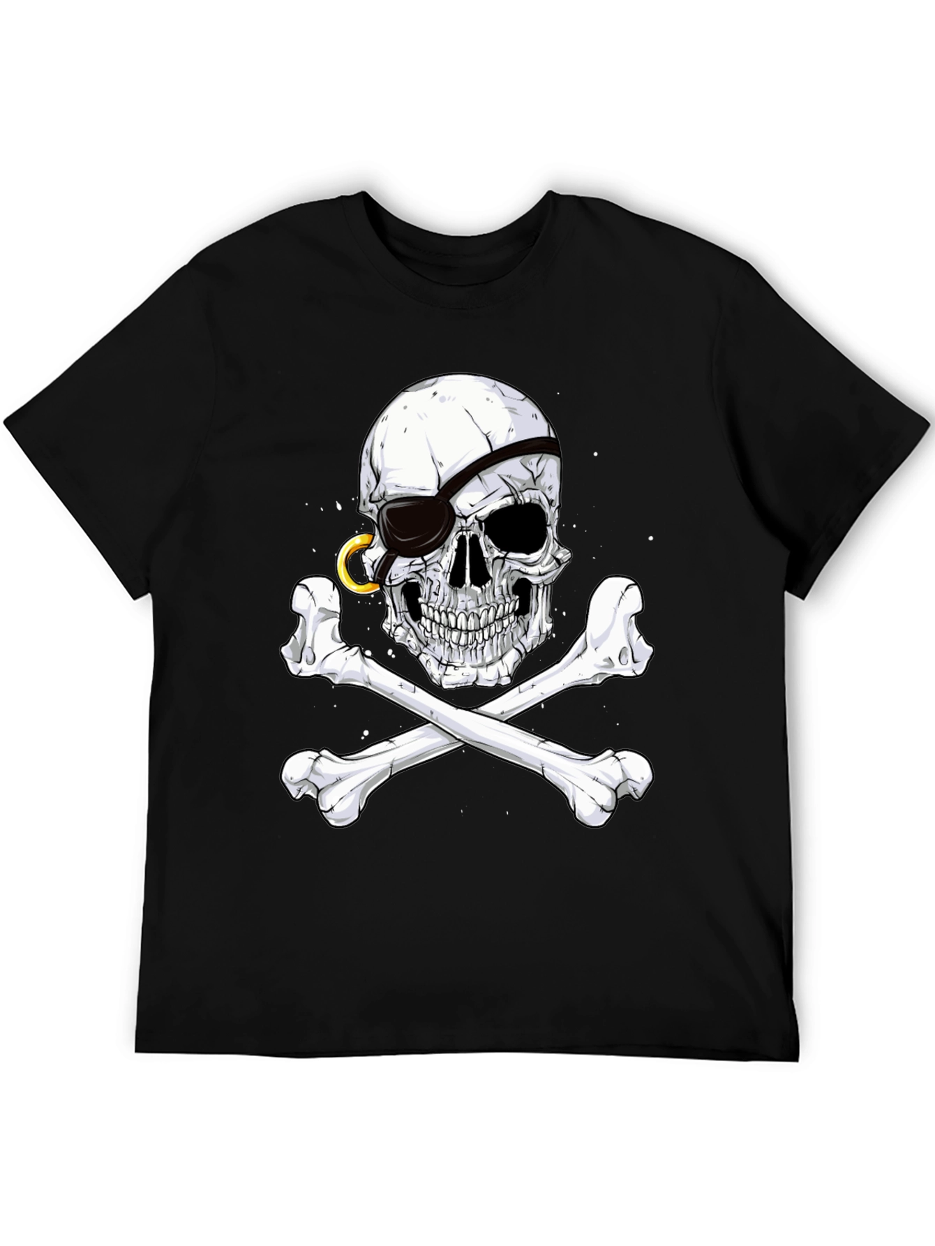Pirate Skull & Crossbones Graphic Tee - Bold & Edgy Design