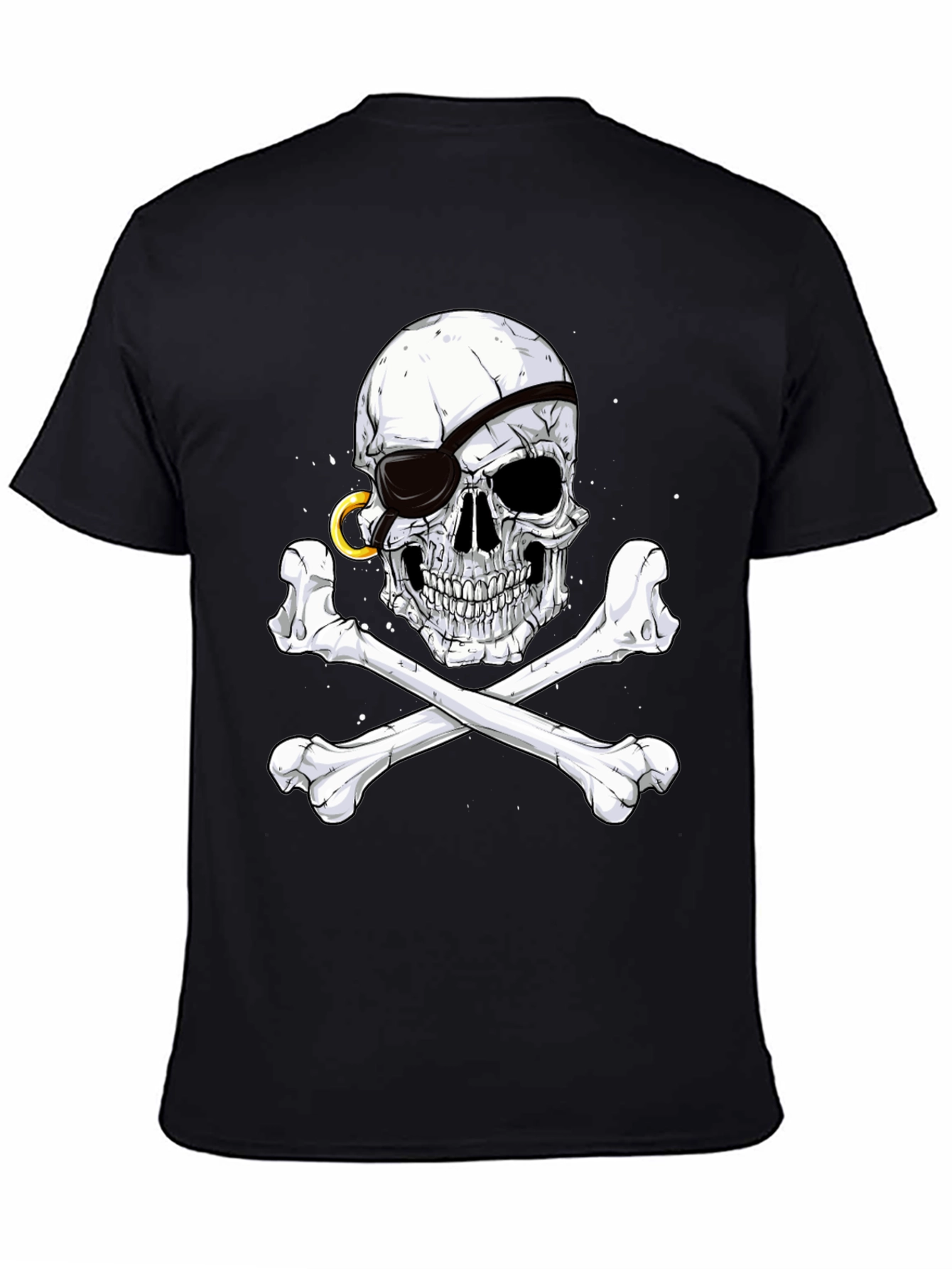 Pirate Skull & Crossbones Graphic Tee - Bold & Edgy Design