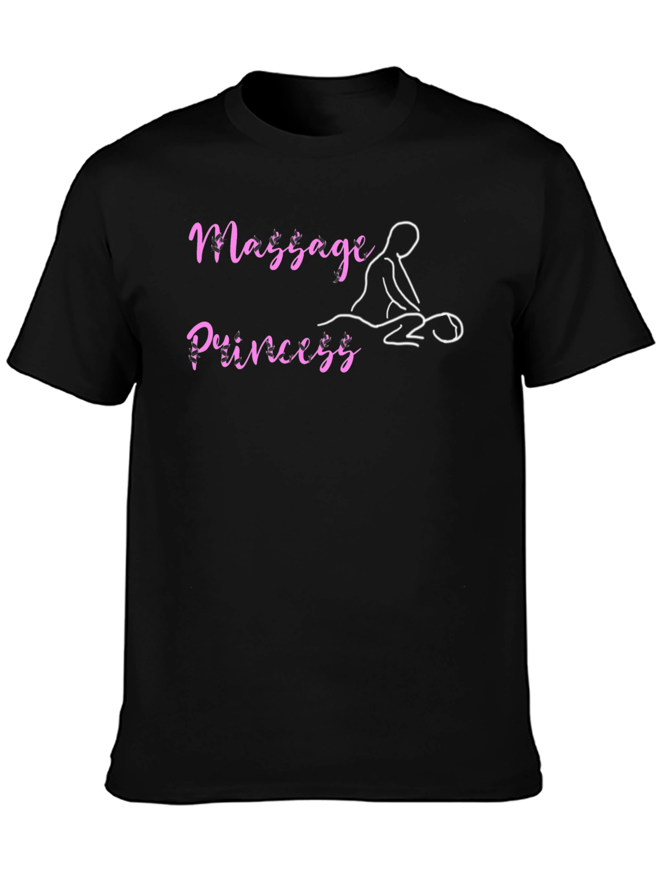 Massage Princess Black T-Shirt