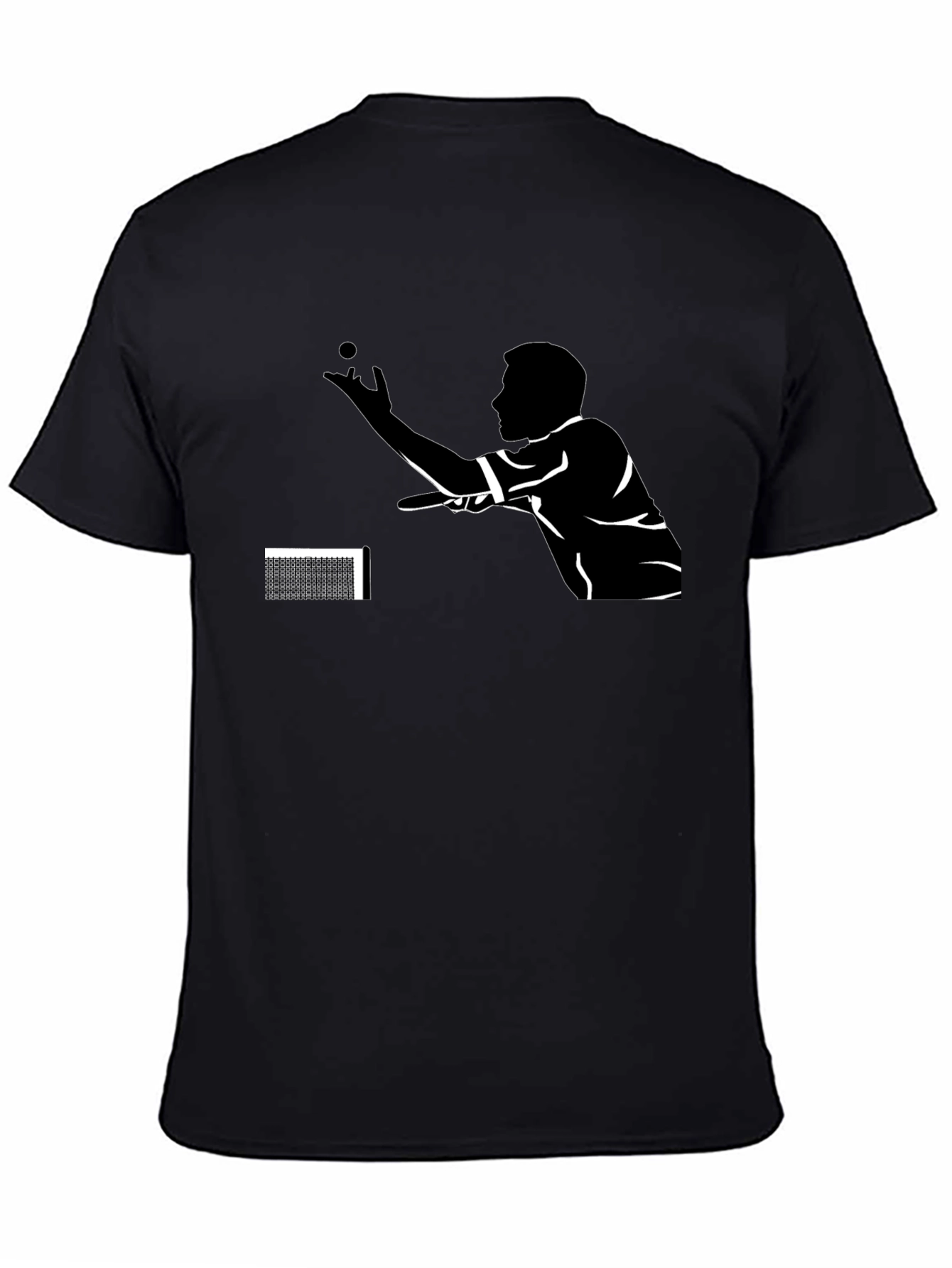 Table Tennis Player Black T-Shirt
