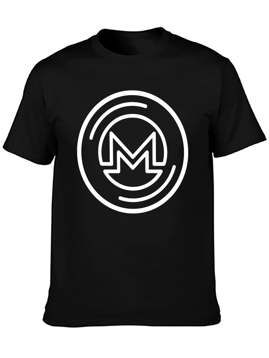 Monero Crypto Black Tee - Round Logo