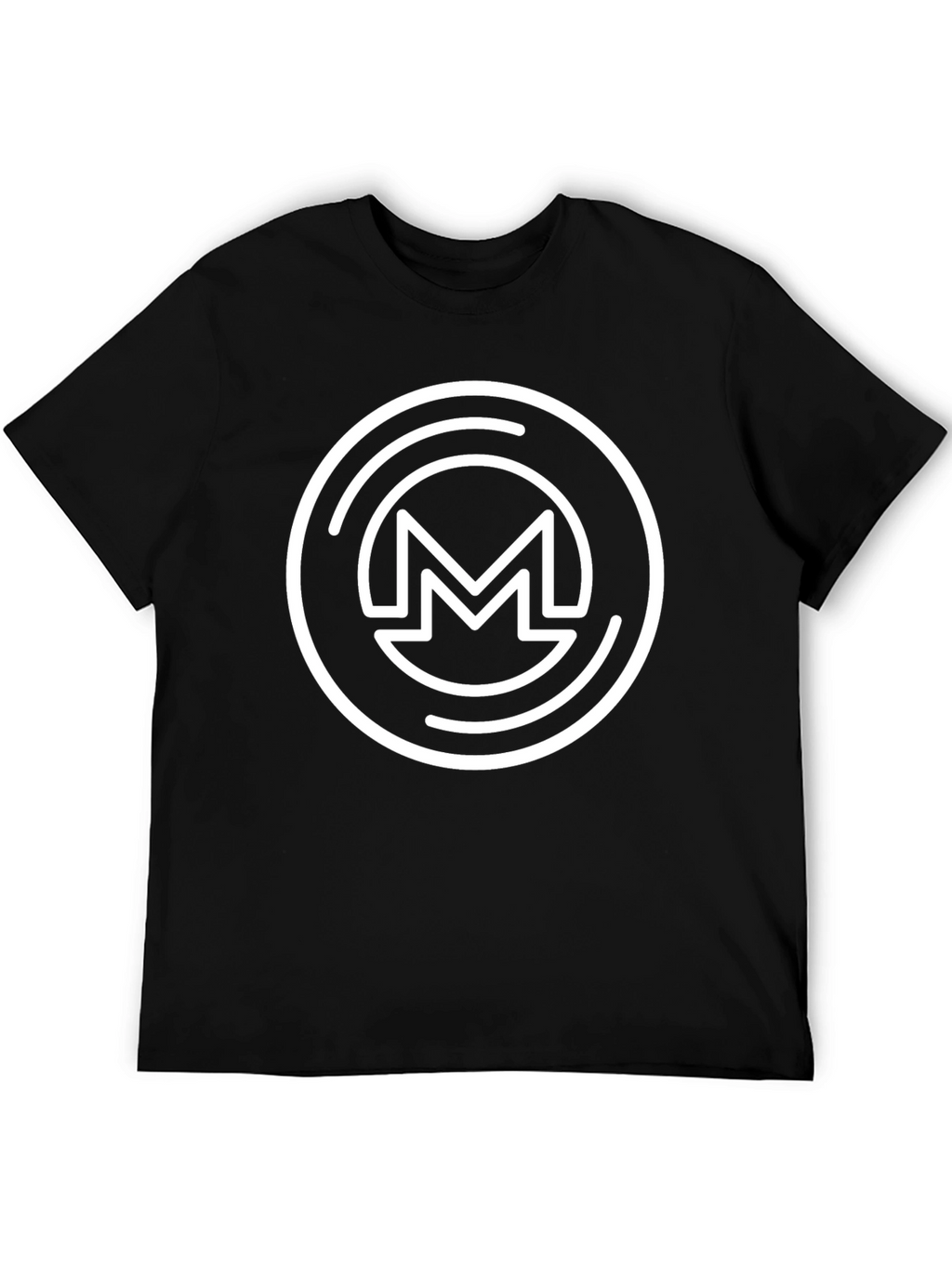 Monero Crypto Black Tee - Round Logo