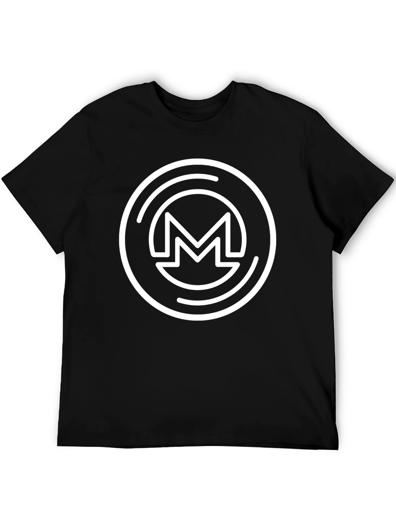 Monero Crypto Black Tee - Round Logo
