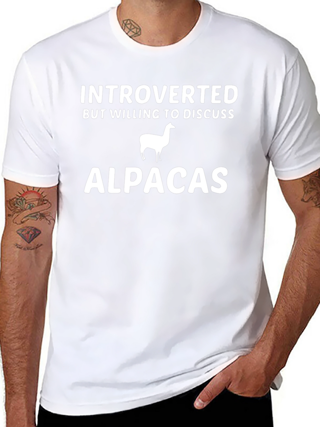 Introverted Alpaca T-Shirt - Funny Tee