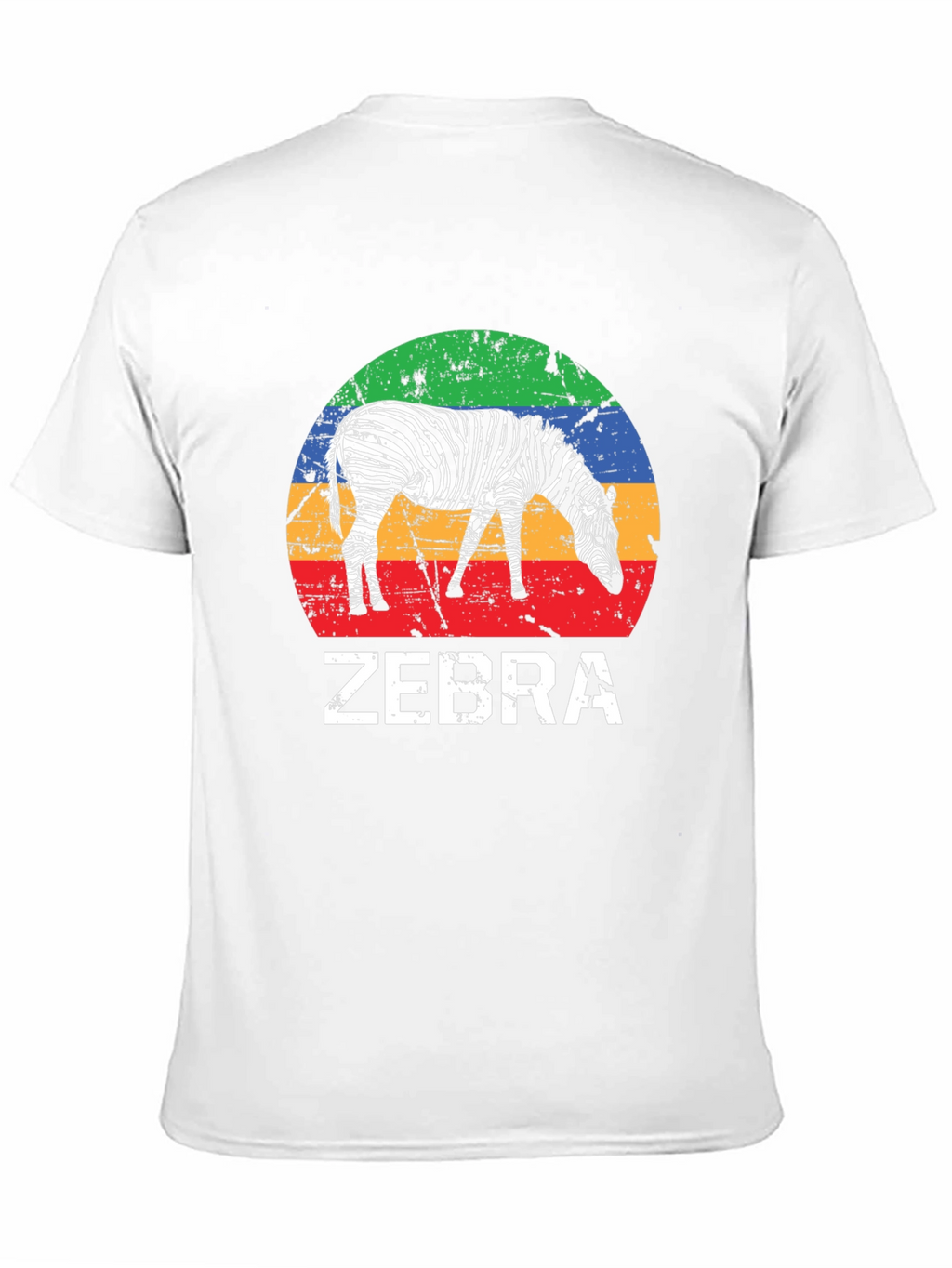 Zebra Graphic Tee - Retro Sunset Design