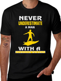 Never Underestimate Surfing Man T-Shirt