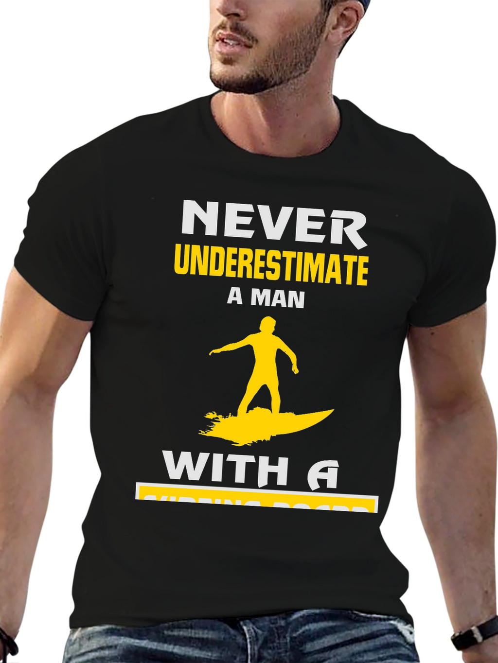 Never Underestimate Surfing Man T-Shirt