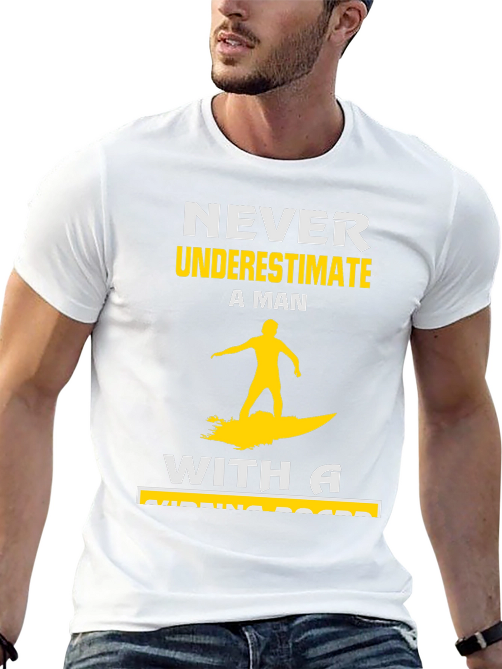 Never Underestimate Surfing Man T-Shirt