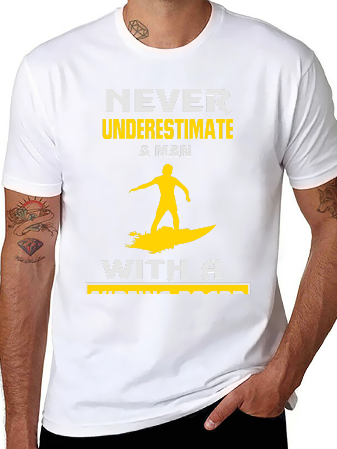 Never Underestimate Surfing Man T-Shirt