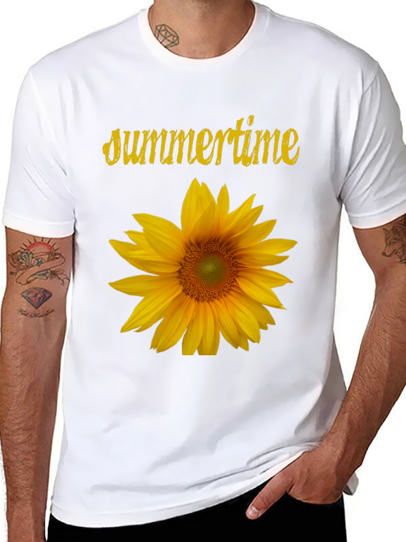 Summertime Sunflower Graphic T-Shirt