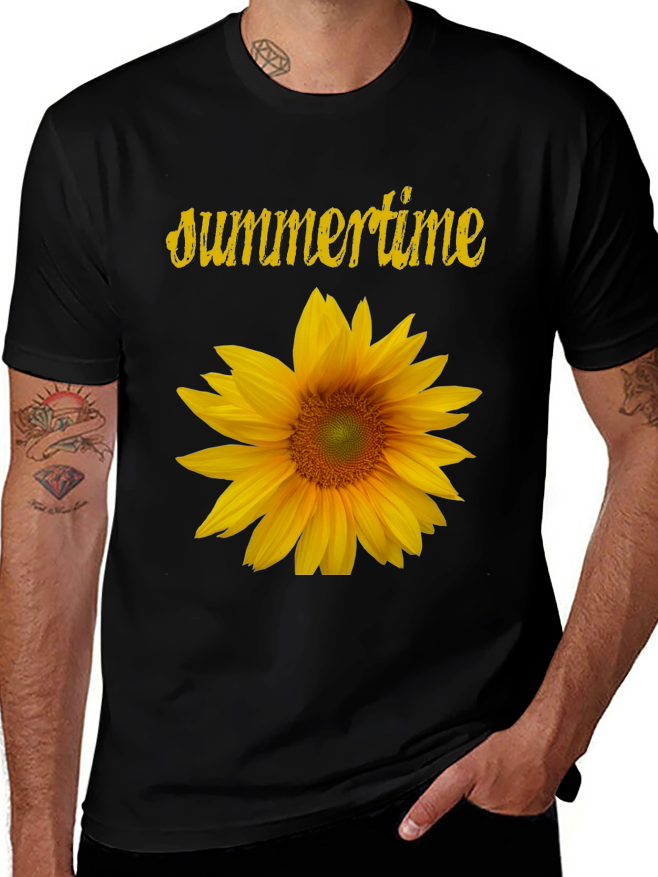 Summertime Sunflower Graphic T-Shirt